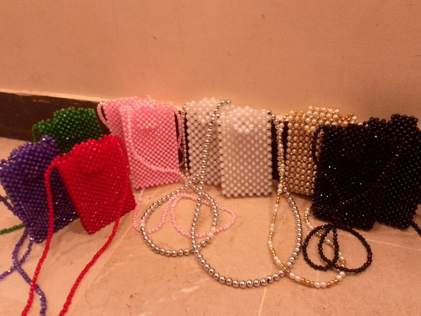 Crystal Beaded Handmade Mini Wallet