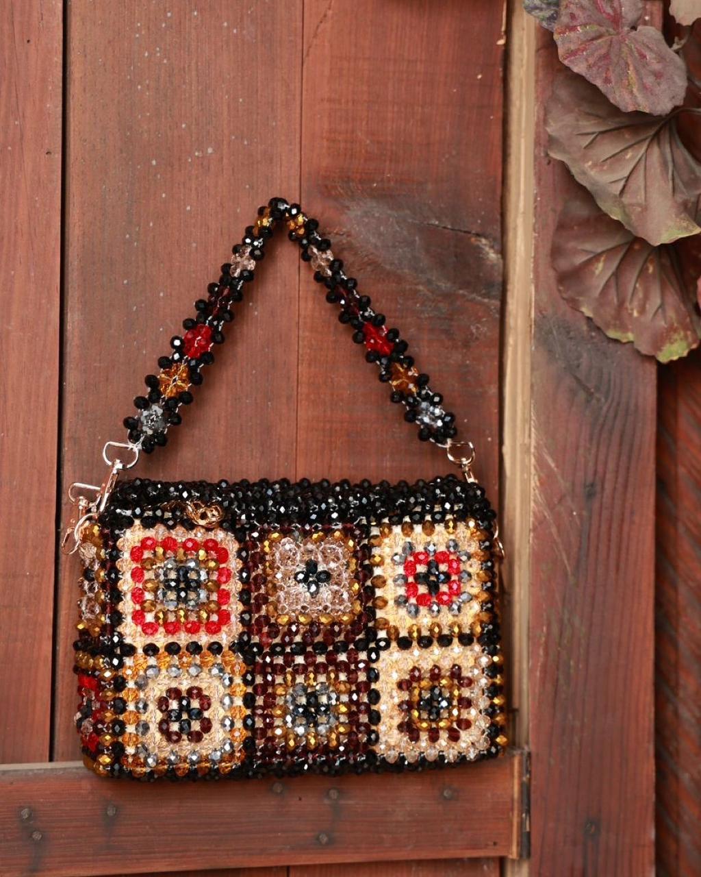 Crystal Beaded Handmade Purse