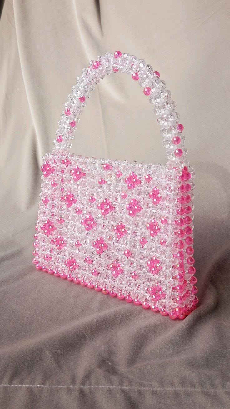Crystal Beaded Handmade Purse