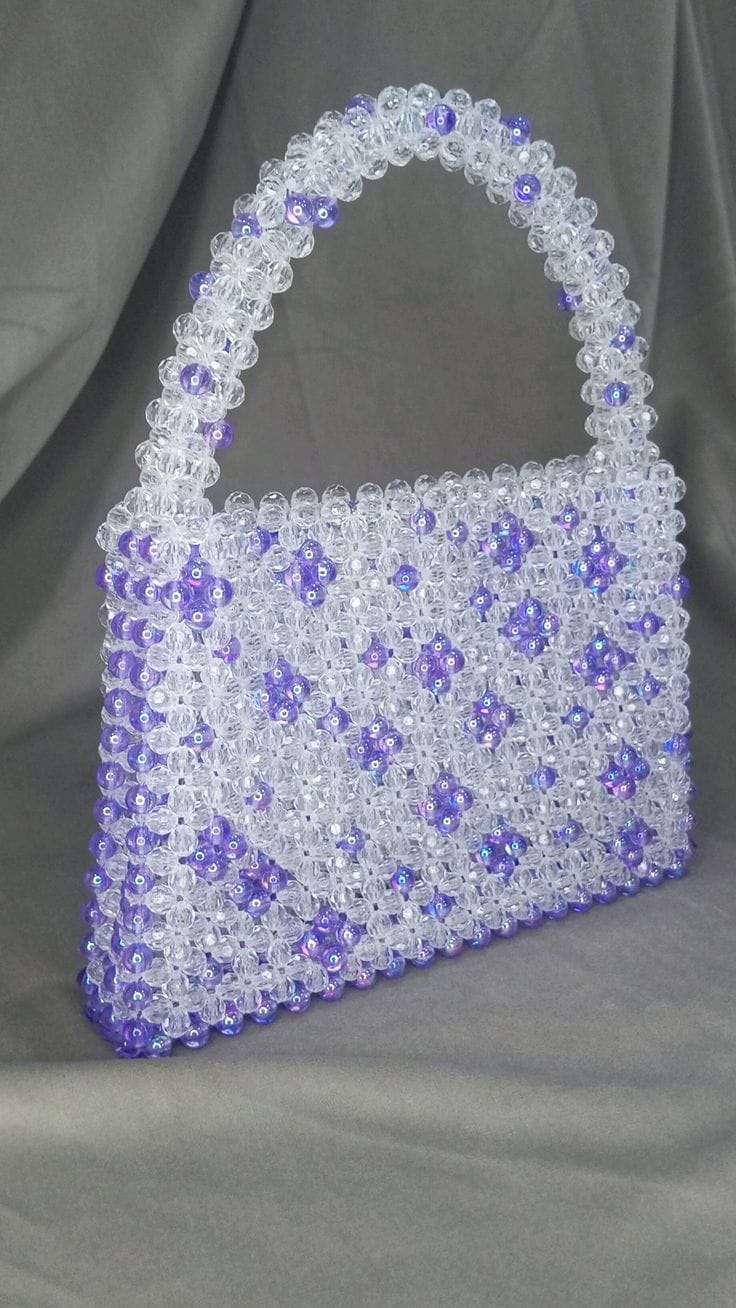 Crystal Beaded Handmade Purse - Image 2